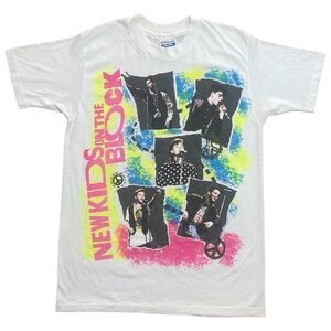 Vintage 80’s New Kids On The Block Single Stitch Tour Music Band Tee Shirt